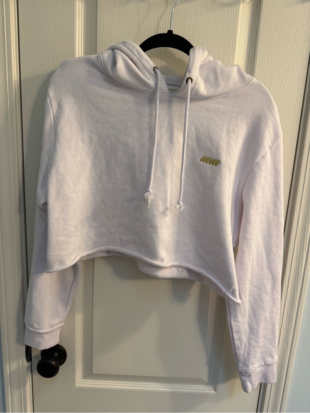 Massmode Cropped Hoodie in White